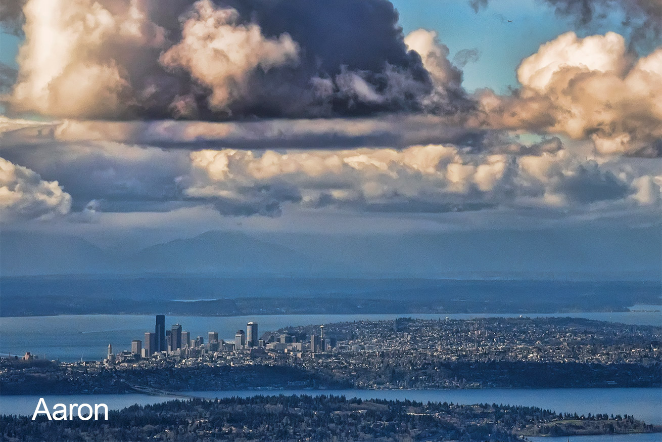 Paragliding with Seattle View